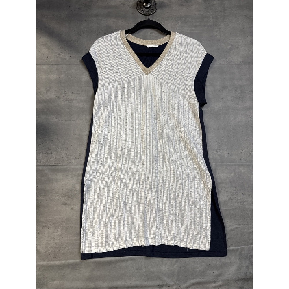 Zara sleeveless, layered-look V-neck knit Dress Small